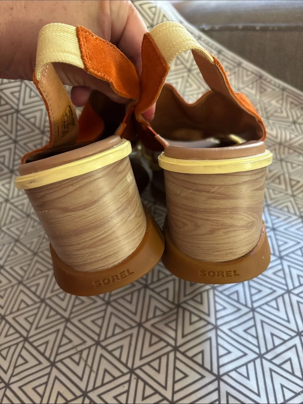 Sorel Women’s Orange Suede Platform Sandals - Comfortable Summer Wedge